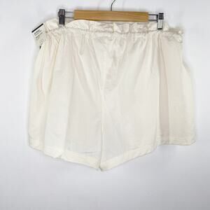 CALIA Unbleached Cream Woven Paperbag Shorts High-Rise Womens Size XL